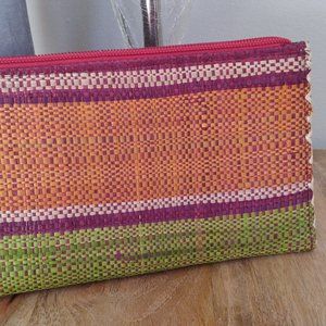 Artisan Straw Weaved Pouch, Pencil Case, Wallet